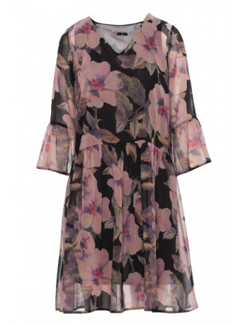 S214 Chiffon dress with drop waist - model 3