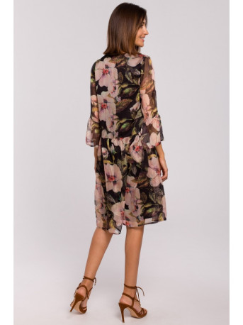 S214 Šifoninė suknelė su nuleistu liemeniu - 3 modelis