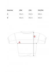 B048 Oversized blouse with a wrap detail - powder