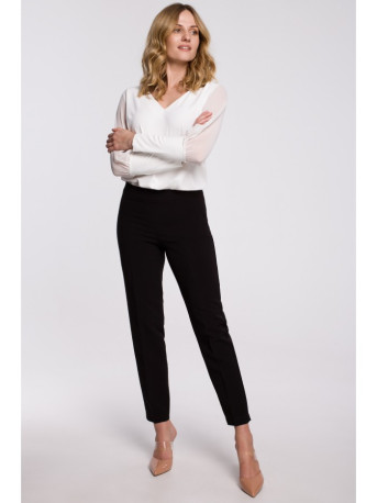 K055 Slim leg trousers - black