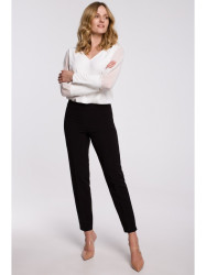 K055 Slim leg trousers - black