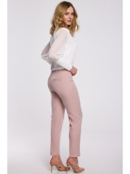 K055 Slim leg trousers - crepe pink