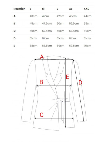 K056 Blazer with a tie belt - crepe pink