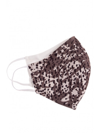 Protective mask with print - grey