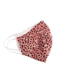 Protective mask with print - salmon pink